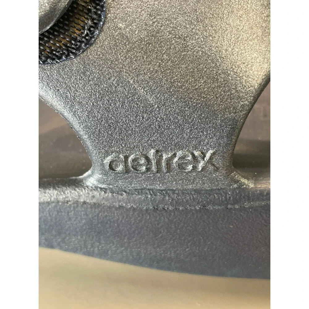 Aetrex Jillian Sport Sandals Metallic Navy Blue Orthotic Arch Support Womens 7